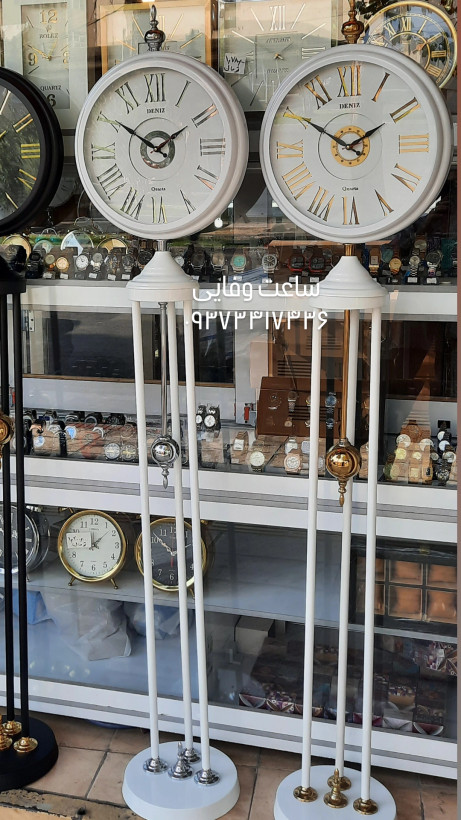 ساعت ایستاده پاندولدار سفید