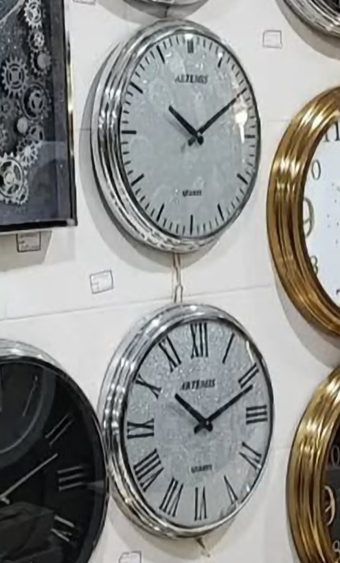 ساعت دیواری قطر۴۰ صفحه اکلیلی شاین