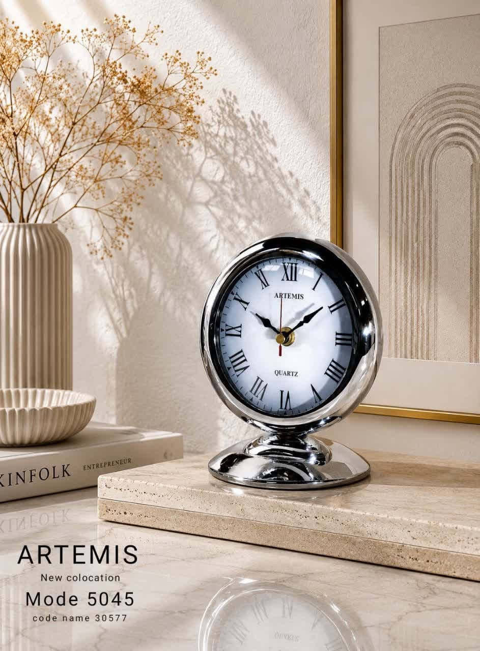 ساعت فلزی رومیزی آرتمیس کد5045 ساعت رومیزی آرتمیس 5045ارسال از تهران